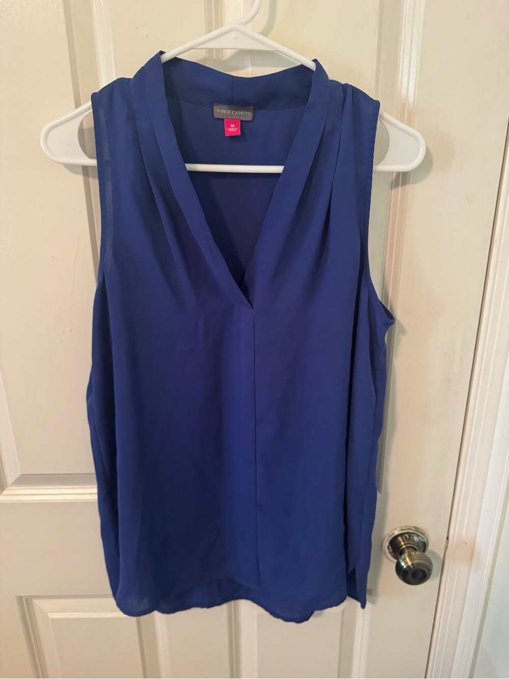 Vince Camuto Cobalt Blue Sleeveless V-Neck Camisole